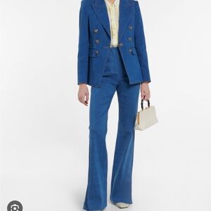 Veronica Beard Naira denim suit. Pants and Dickey Blazer included